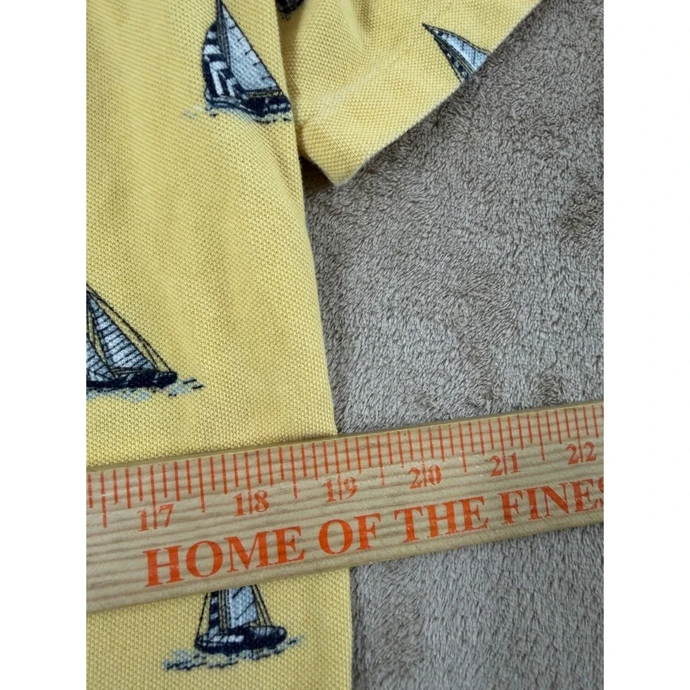 Polo‎ Ralph Lauren Shirt polo Men's size S Yellow Sailboat Print Short Sleeve